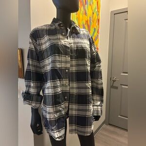 Brooks Brothers Navy and White Plaid Shirt